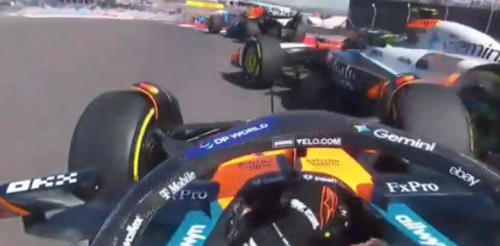 F1: ¡Desde adentro! Así fue el golpe entre Piastri y Norris en la largada de la Sprint en Austin