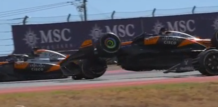 F1: la impactante imagen del toque entre Norris y Piastri en la Sprint de Austin