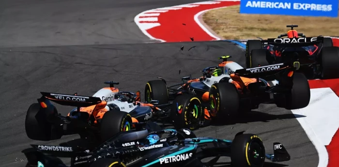 F1: Zak Brown responsabilizó a Hülkenberg por el choque de Norris y Piastri en Austin
