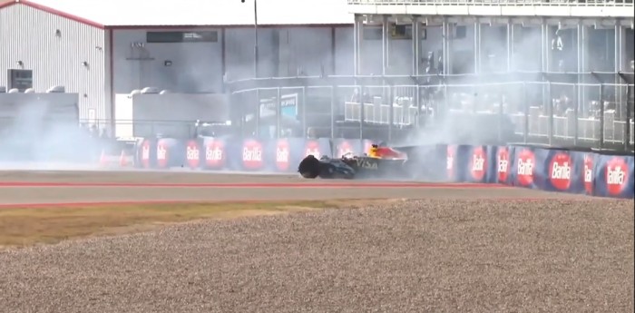 F1: ¡Bandera roja de entrada! Isack Hadjar protagonizó un aparatoso accidente y la clasificación se interrumpió