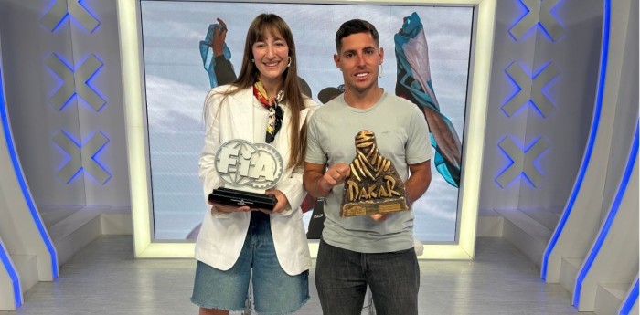 ¡Detrás de escena! Así fue la propuesta de casamiento de Nico Cavigliasso a Valen Pertegarini en pleno podio del Dakar