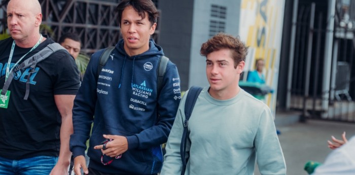 F1: ¡Como en los viejos tiempos! Colapinto y Albon llegaron juntos al paddock de Interlagos
