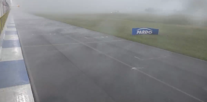 TC: un fuerte temporada de lluvia y viento obligó a detener la clasificación en La Pampa