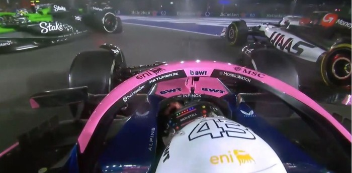 F1: así fue el toque que recibió Colapinto en la largada de Las Vegas y afectó el rendimiento del Alpine