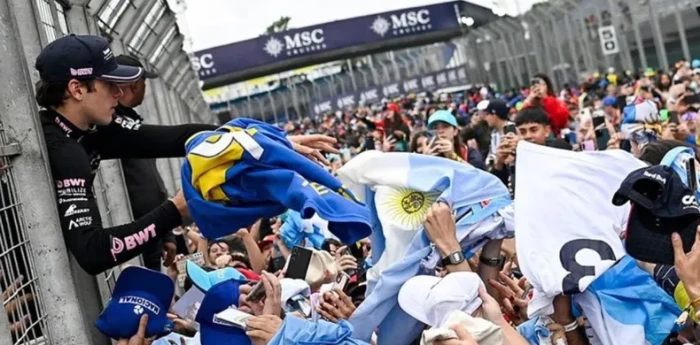F1: Colapinto sobre el cariño del público argentino: "Siento que llevo a los fanáticos en la espalda"