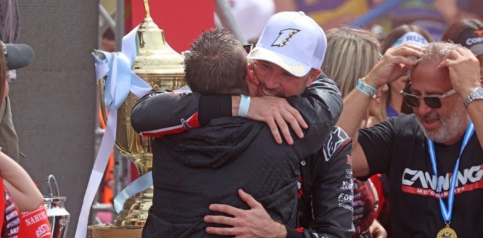 TC: las sentidas palabras de Lema a Canapino: "Siempre soñé vivir esto con él y todo el equipo"