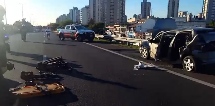 Fuerte accidente en General Paz: hay ocho heridos y tres autos involucrados