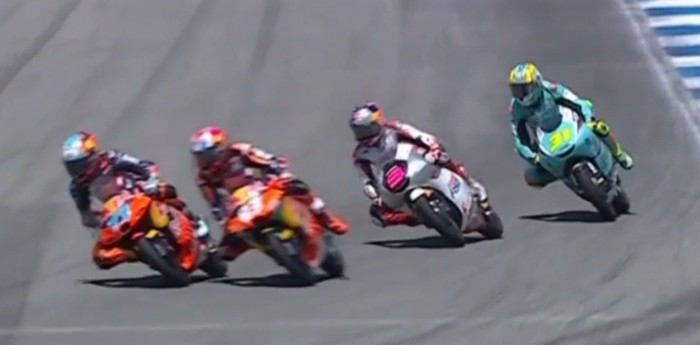 ¡A todo o nada! La agónica maniobra de Perrone para lograr el podio en Moto3 en Tailandia