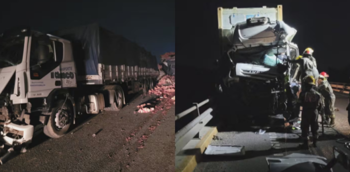 Trágico doble choque de camiones en Ruta 9: un muerto, un herido y corte total del tránsito