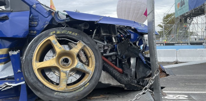 TC2000: el fuerte accidente de Vivian en la primera práctica en el Callejero de Buenos Aires