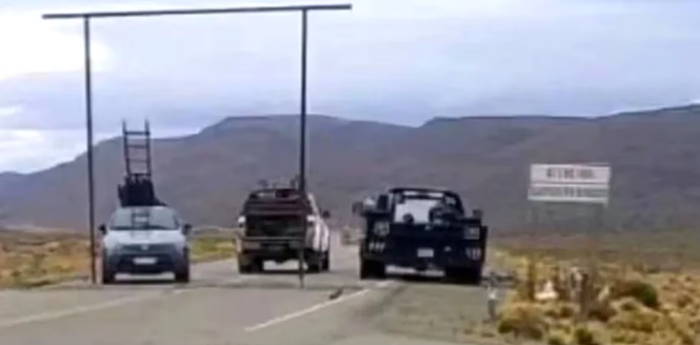 Restricción de la circulación en una ruta provincial en Chubut por una tranquera de metal