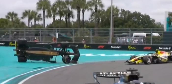 F1: ¡"Dios mío! ¿Está bien?", la reacción de Colapinto al fuerte golpe de Gasly en el GP de Miami