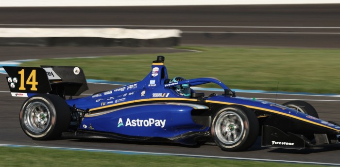Indy NXT: De Tullio se sobrepuso a un problema mecánico y logró otra pole en Indianápolis