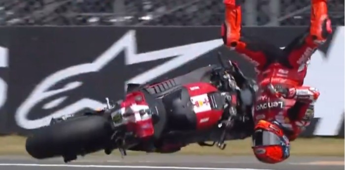 MotoGP: impactante accidente de Marc Márquez en la carrera Sprint de Le Mans