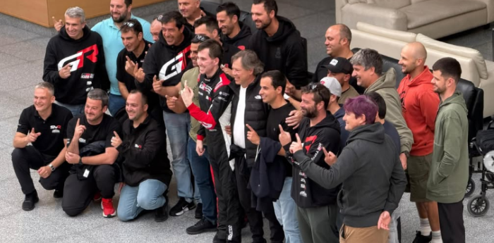La alegría de Juan Cruz Yacopini en el recuentro con su equipo tras su accidente