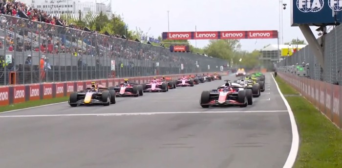 F2: Nico Varrone pudo sortear la largada y avanzó en el comienzo de la carrera en Canadá