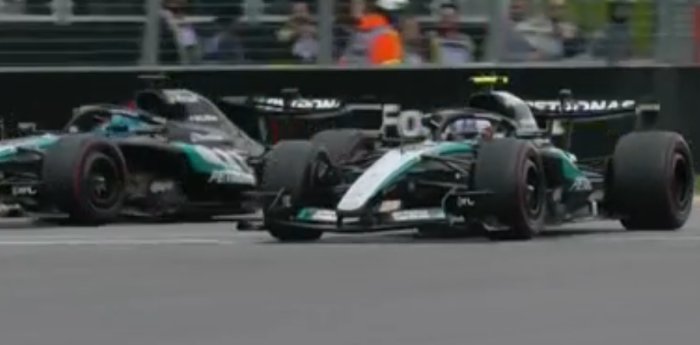 F1: ¡Casi se tocan! Así fue la intensa lucha entre Russell y Antonelli