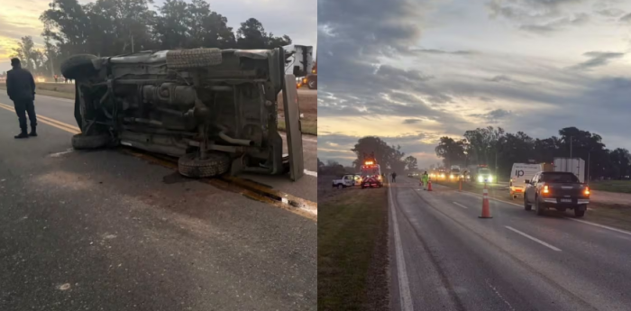 Fatal accidente en Ruta 5: fallecieron dos personas tras volcar con su camioneta a la altura de Mercedes