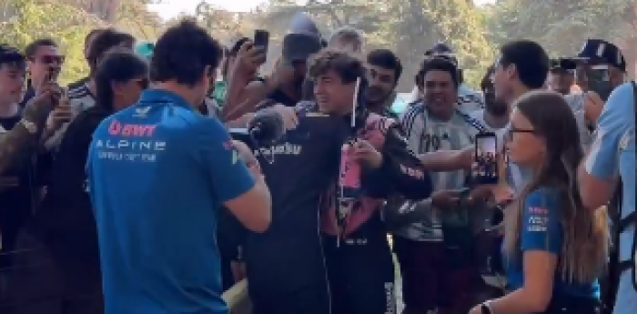 F1: el tierno abrazo entre Colapinto y James Vowles en el Festival de Goodwood