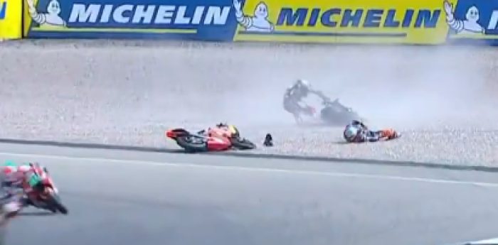 Moto3: así fue la caída que dejó a Perrone con las manos vacías en el GP de Alemania