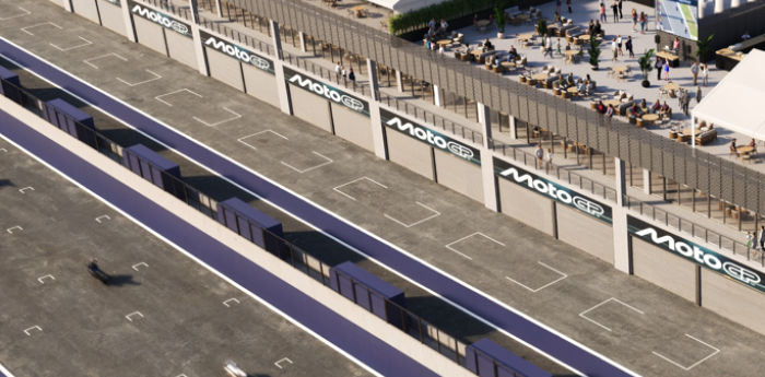 ¡Transformación total! MotoGP compartió el primer render oficial de los nuevos boxes del "Gálvez"