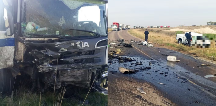 Tragedia en la Ruta 33: retiraron una camioneta, chocaron de frente contra un camión y murieron