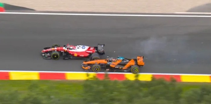 F1: Piastri explotó contra la FIA por no haber sancionado a Leclerc después del toque en Spa