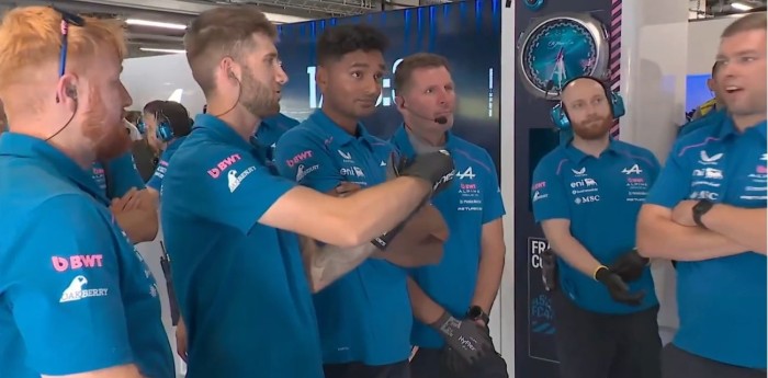 F1: el gesto de los mecánicos de Alpine tras el golpe de Colapinto en la FP2 del GP de Hungría