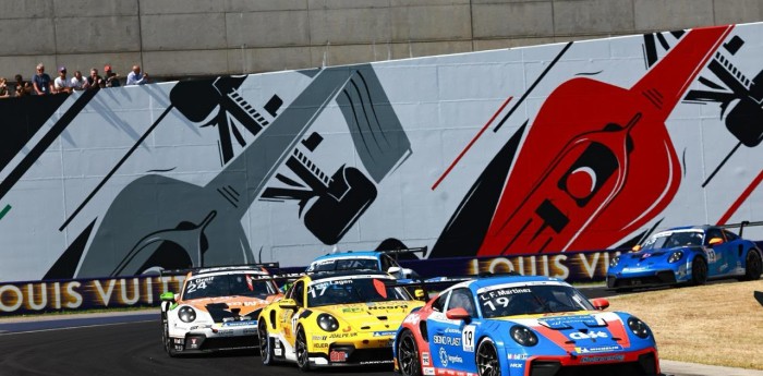 Porsche Supercup: un toque detuvo el avance de Luciano Martínez en Hungría