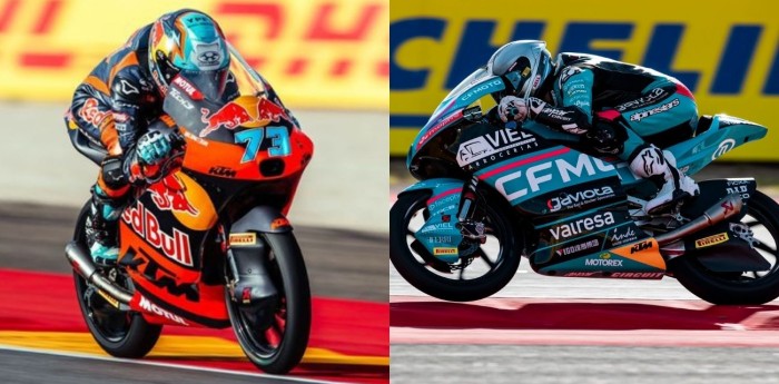Moto3: Perrone y Morelli avanzaron a Q2 en la práctica clasificatoria tras un P3 y P11 en Aragón