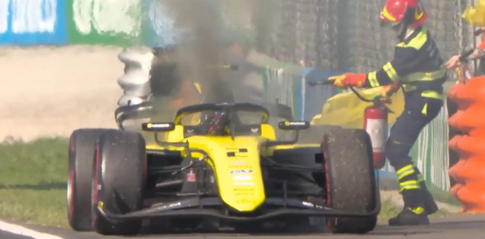Dürksen ganó en Monza y su auto se prendió fuego instantes después