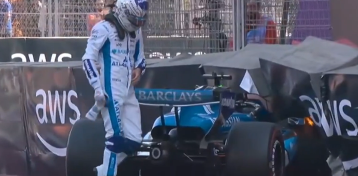 El accidente de Albon que cambió el GP de Azerbaiyán de F1
