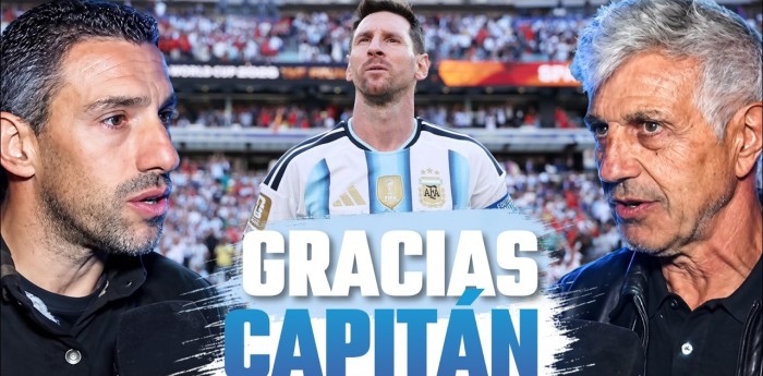 Maxi Rodríguez y Ricardo Giusti saludan a Messi al anunciar su retiro de la Selección