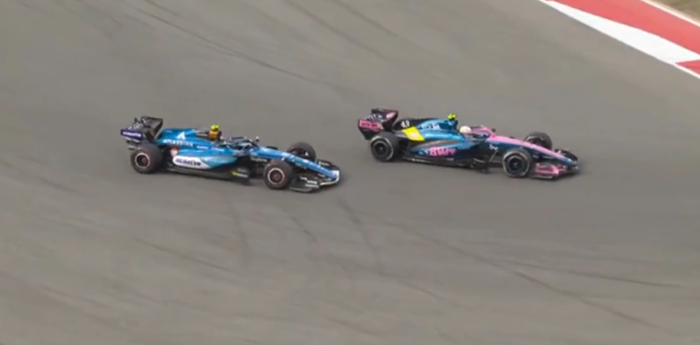 El duelo entre Colapinto y Sainz en el arranque del GP de Estados Unidos de F1