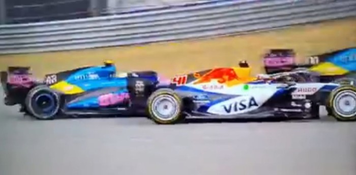 El video que no se vio del toque entre Colapinto y Lindblad en el GP de Estados Unidos