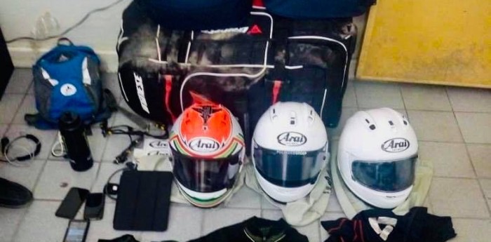 Operativo policial recupera lo robado al equipo del mundial de Superbike 