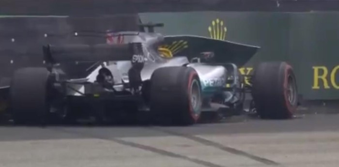 El despiste de Hamilton en el inicio de la clasificación