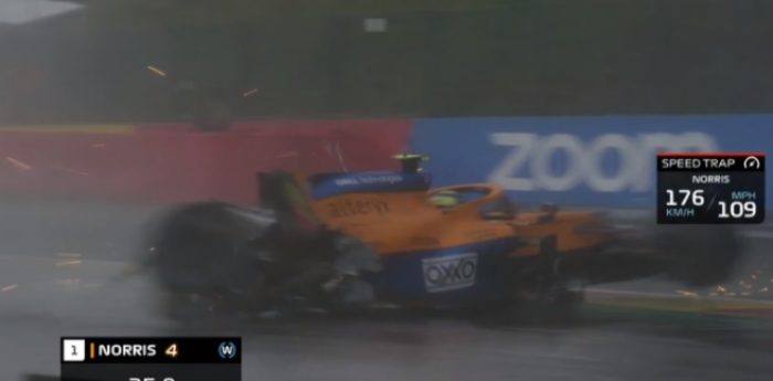 Fuerte accidente de Norris en Spa-Francorchamps