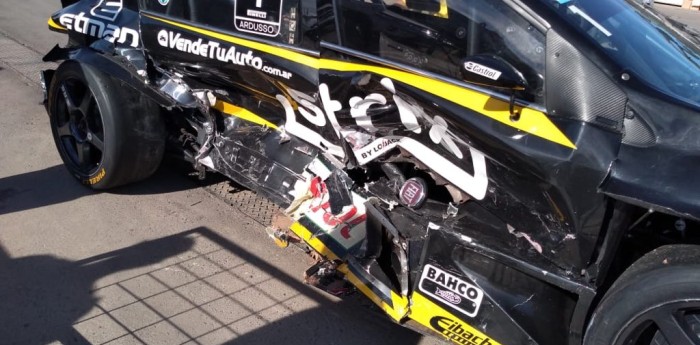 Sin descanso: El equipo Renault reconstruyó el auto de Ardusso
