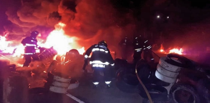 Incendio en el autódromo de Buenos Aires