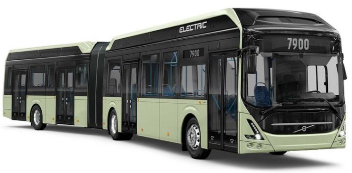 Volvo prueba un colectivo de pasajeros articulado y eléctrico