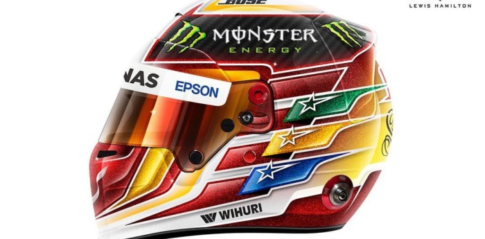 El nuevo casco de Hamilton