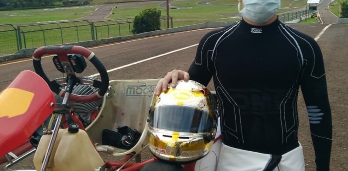 Bruno Chiappella giró con un karting en Posadas