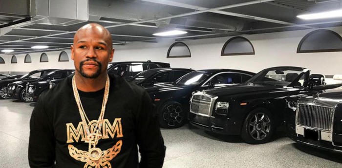 Floyd Mayweather gastó un millón de dólares en autos para sus amigos