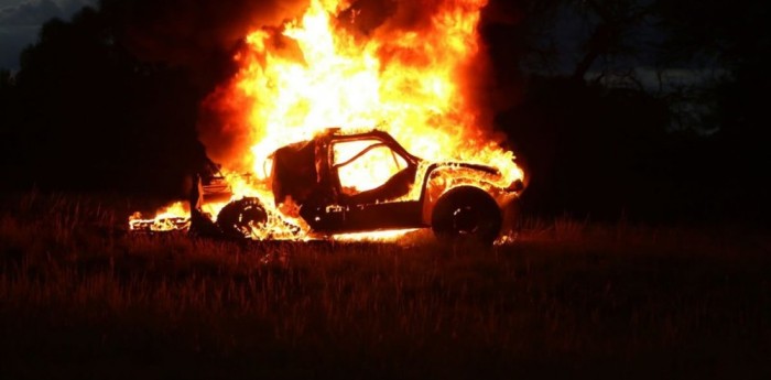 Se prendió fuego un Buggy