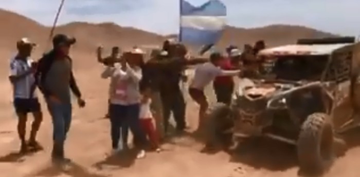 Gándara, sorprendido por argentinos, paró en el Dakar