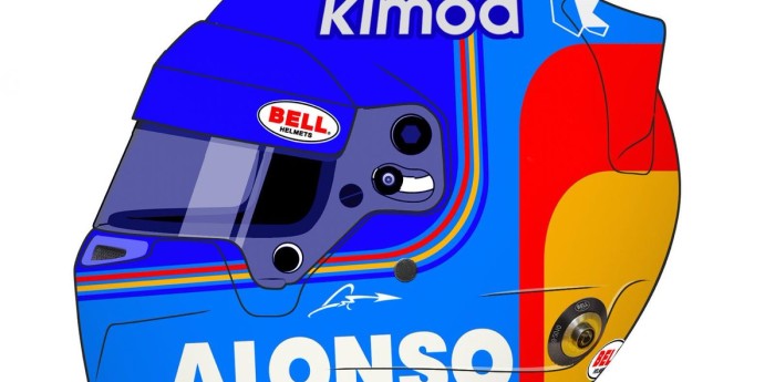 Alonso da a elegir su casco para la IndyCar