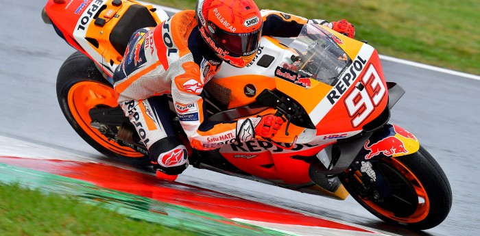 Márquez lideró la FP1 bajo la lluvia en Austin