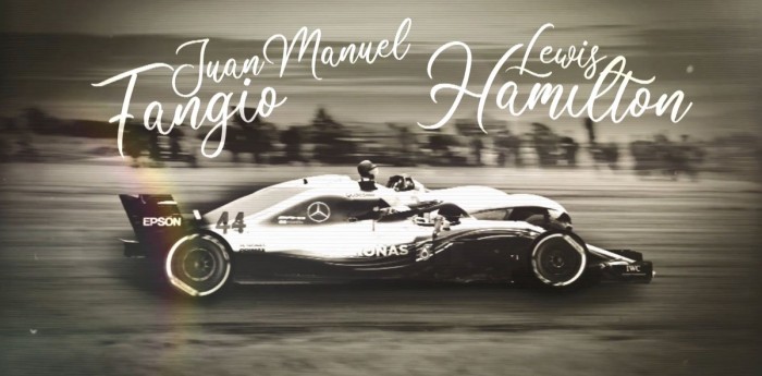 El homenaje de Mercedes a Fangio y Hamilton