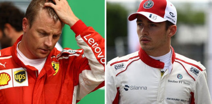 Leclerc a Ferrari y Raikkonen a Sauber